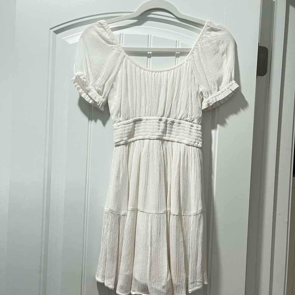 Hollister Ivory Puff Sleeve Blouse